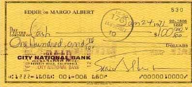 A check from Eddie Albert