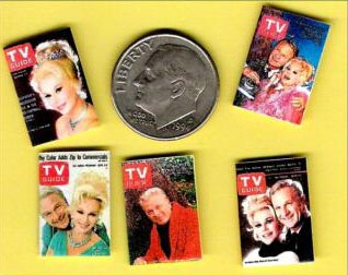 VERY cool miniature collection of Green Acres TV Guide covers.