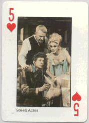 A Green Acres playing card.