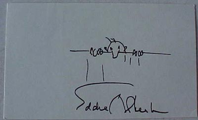 An Autographed Drawing by Eddie Albert on an Envelope