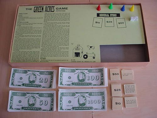 The Green Acres Board Game...Inside Top and All Pieces