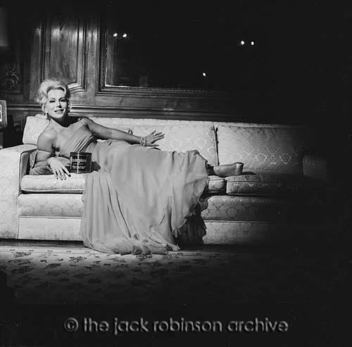 A Sexy Photo of Eva Gabor on a Couch from The Jack Robinson Archive.
