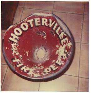 Inner view of one of the original megaphones used by the Hooterville Volunteer Fire Department
