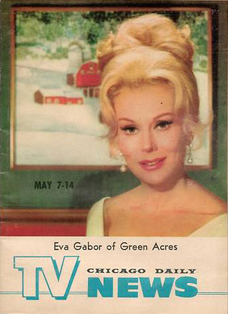 Eva Gabor on the cover of Chicago Daily TV News