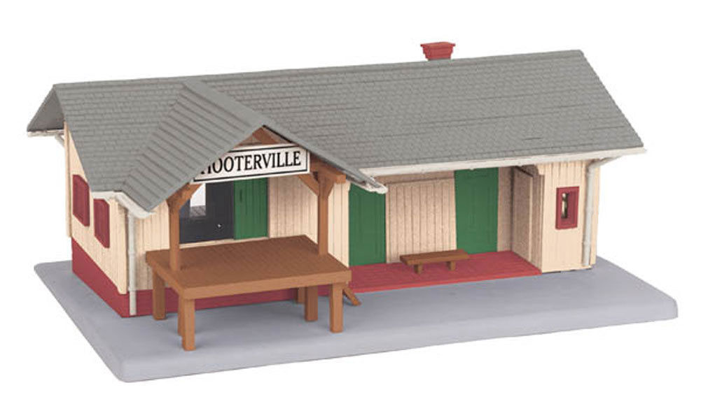 A Train Station Replica for a Toy Train Set.
