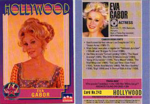 Eva Gabor "Trading Card" (for star on the Hollywood Walk of Fame)