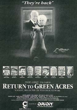 An advertisement for the made-for-TV movie, Return to Green Acres