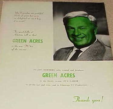 A <i>Thank You</i> ad to his fellow cast members that Eddie Albert took out in the trade magazines